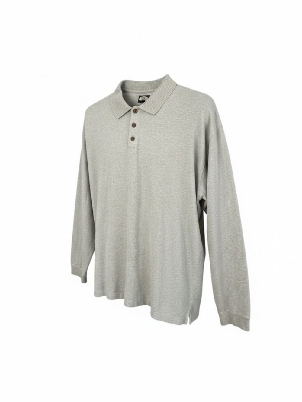 Tommy Bahama Oatmeal Long Sleeve Polo Henley Button Placket Size XXL